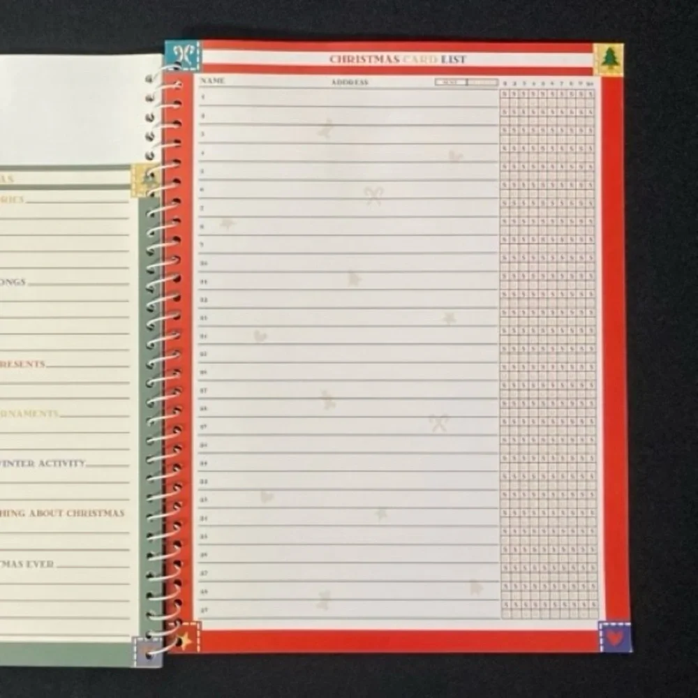 ⭐️ Vintage Christmas Memories Spiral Bound Yearly Journal
